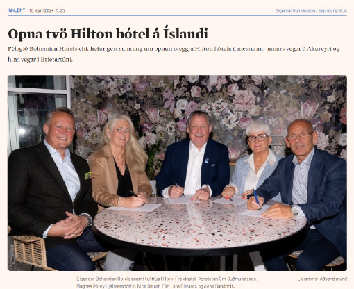 Frétt - Opna tvö Hilton hótel á Íslandi